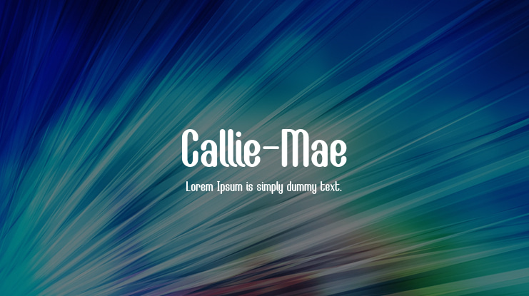 Callie-Mae Font Family