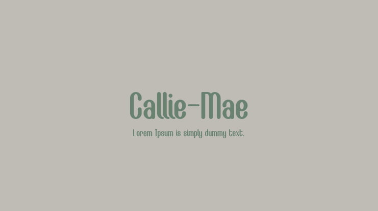 Callie-Mae Font Family