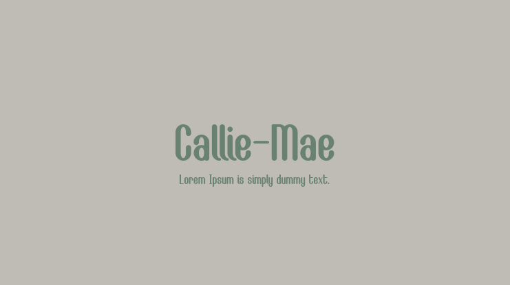 Callie-Mae Font Family