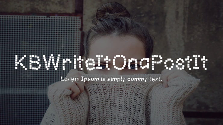 KBWriteItOnaPostIt Font