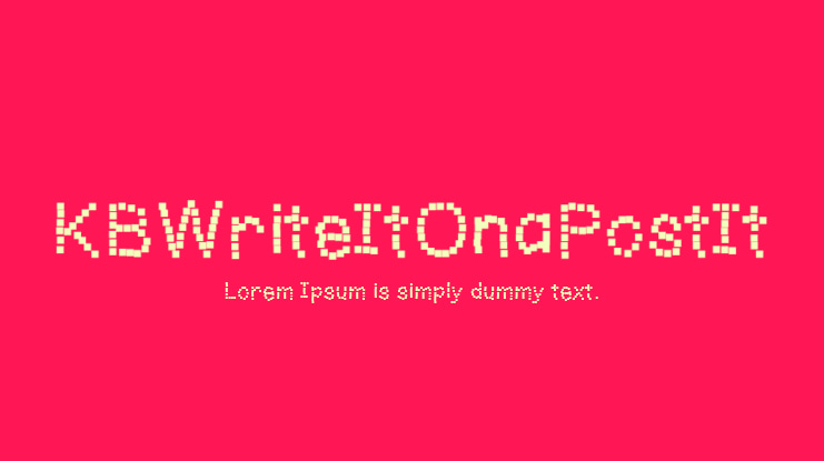 KBWriteItOnaPostIt Font