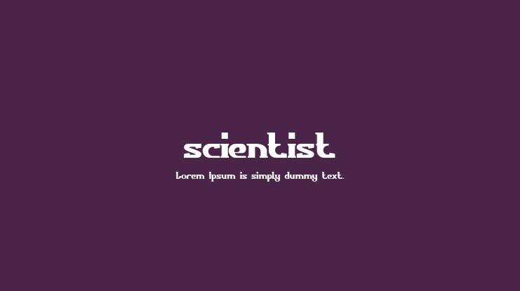 scientist Font