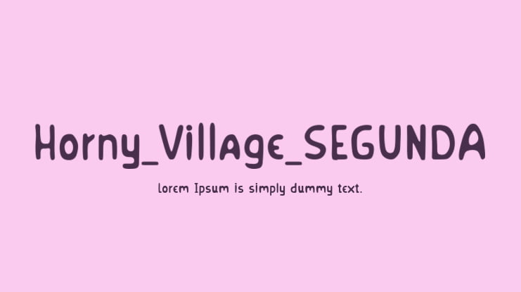 Horny_Village_SEGUNDA Font