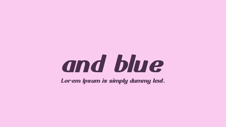 and blue Font