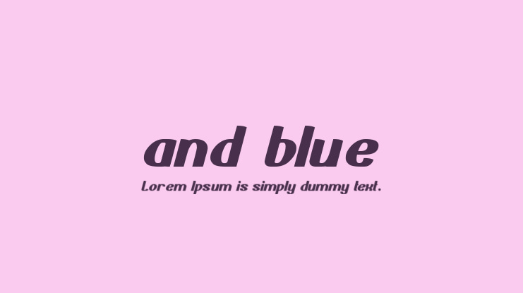 and blue Font