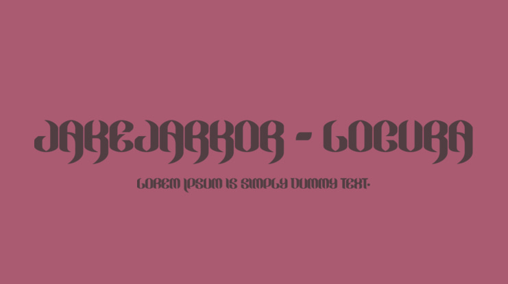 JAKEJARKOR - LOCURA Font