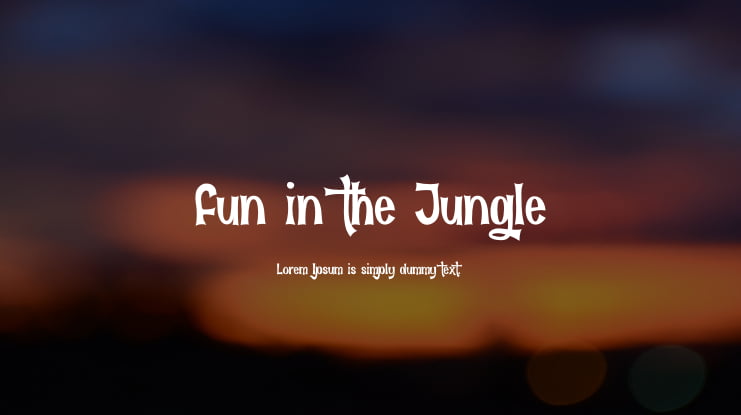 Fun in the Jungle Font
