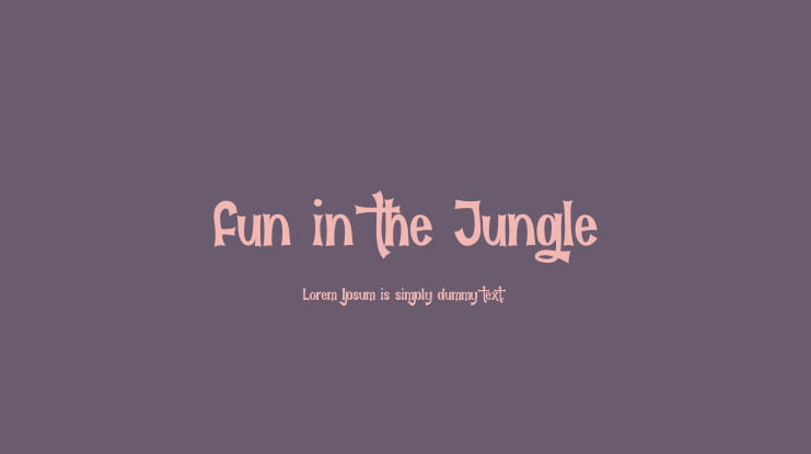 Fun in the Jungle Font