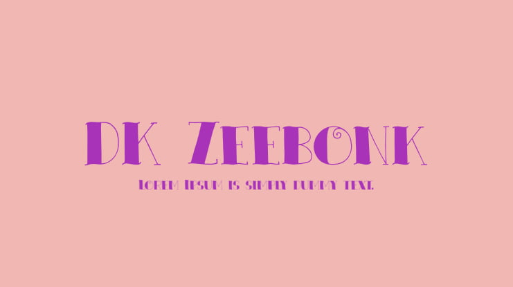 DK Zeebonk Font