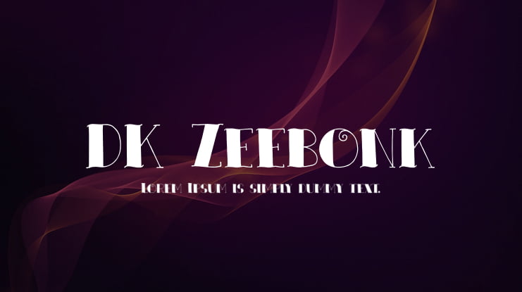 DK Zeebonk Font