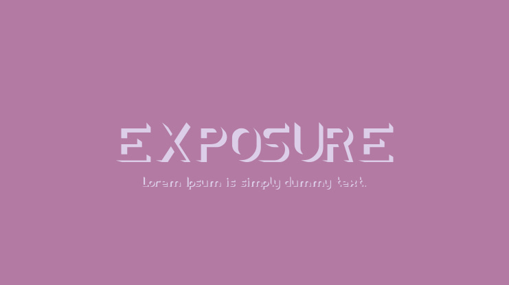 EXPOSURE Font