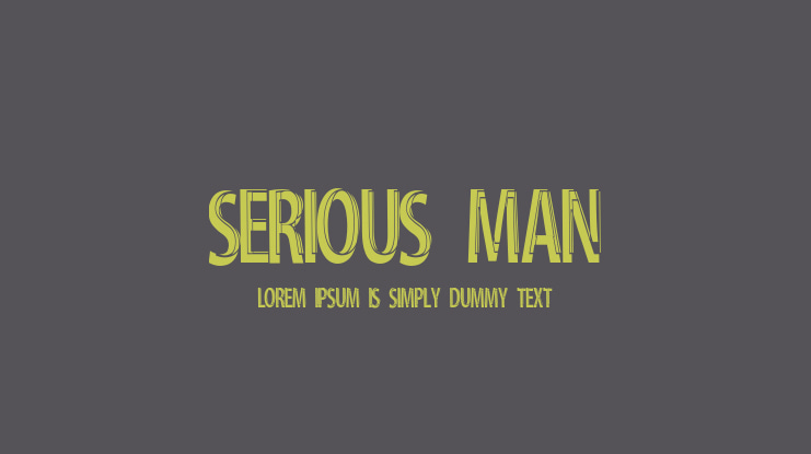 Serious Man Font
