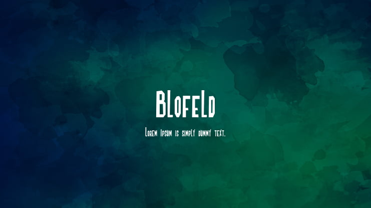 Blofeld Font Family