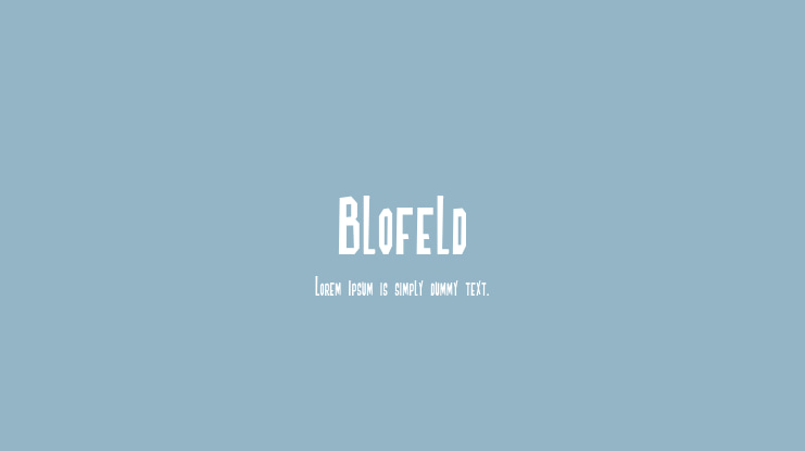 Blofeld Font Family