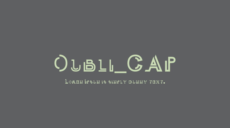 Oubli_CAP Font