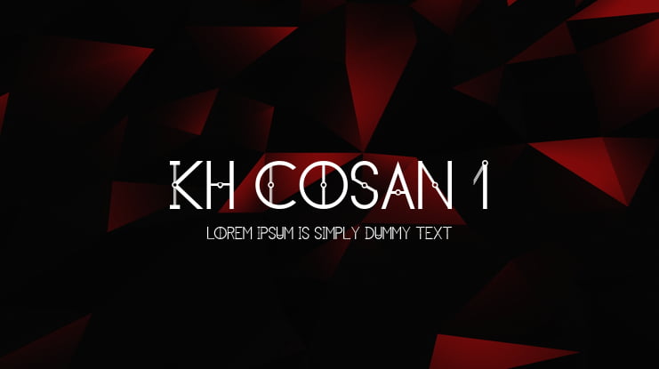KH Cosan 1 Font Family