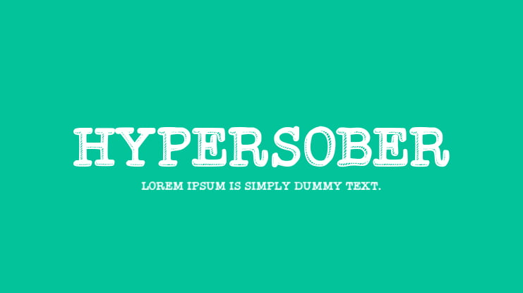 Hypersober Font