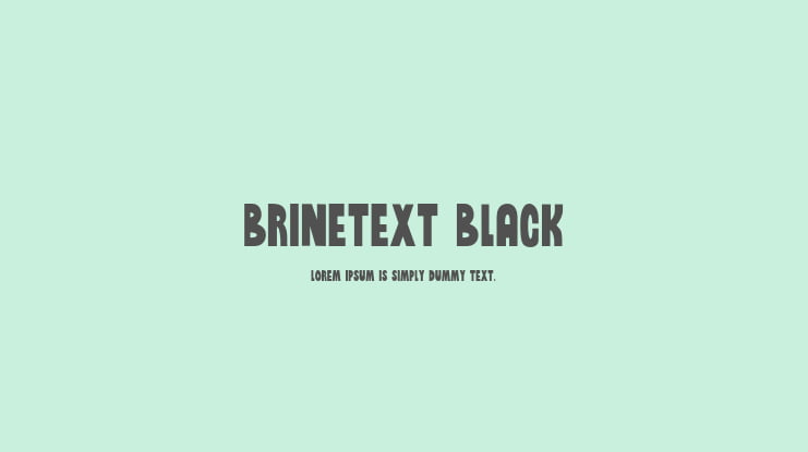 Brinetext Black Font
