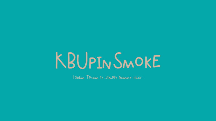 KBUpinSmoke Font