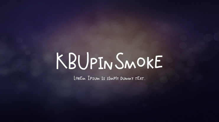 KBUpinSmoke Font