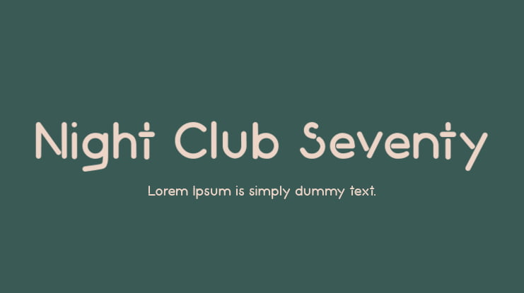 Night Club Seventy Font Family
