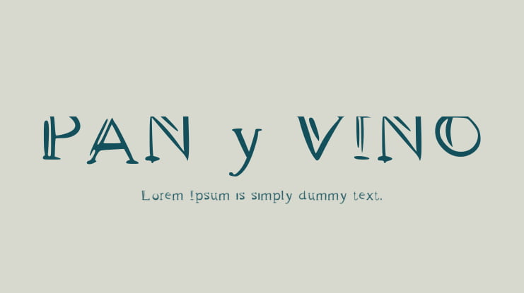 PAN y VINO Font