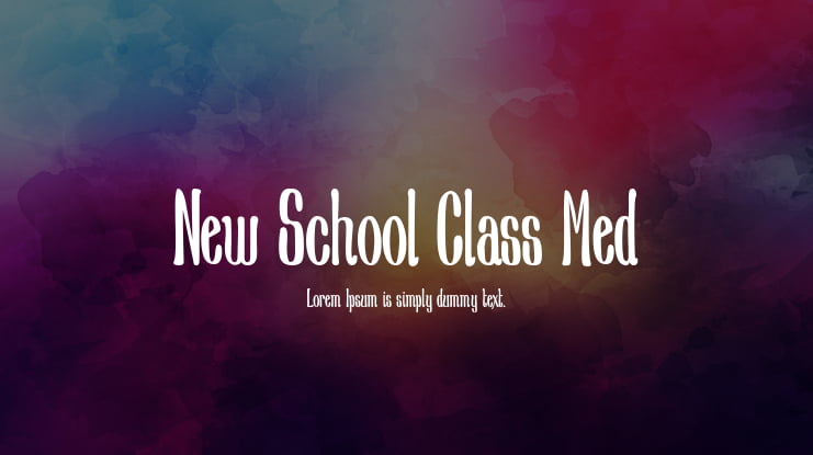 New School Class Med Font