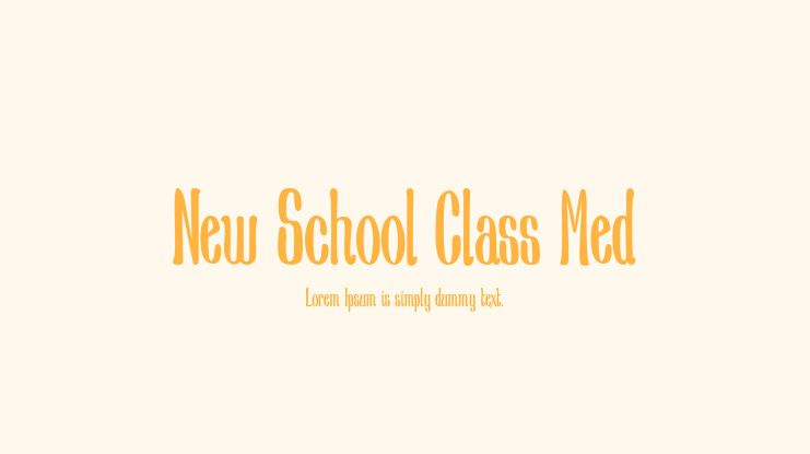 New School Class Med Font