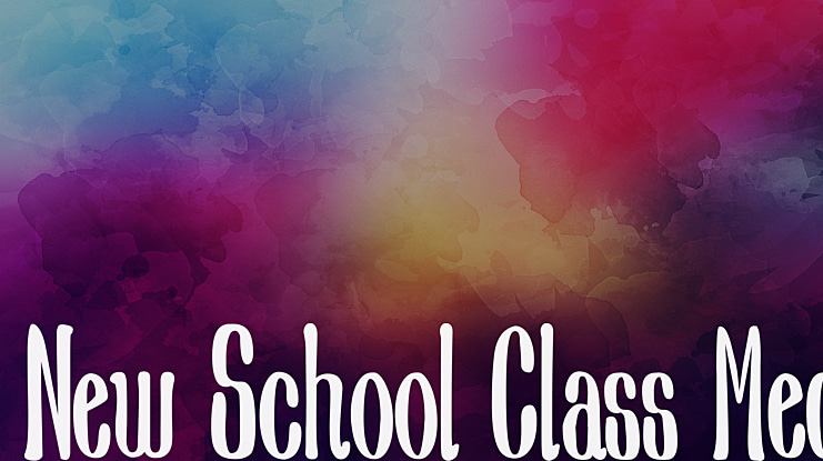 New School Class Med Font