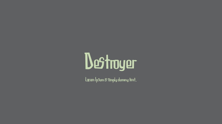 Destroyer Font
