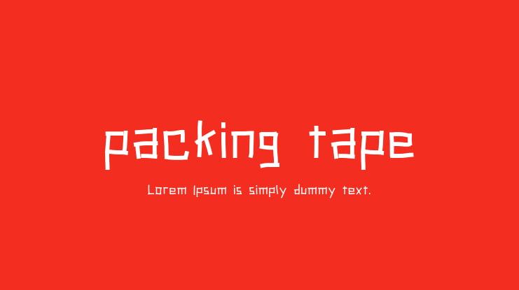 packing tape Font