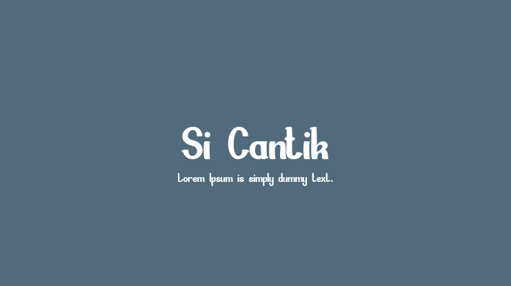 Si Cantik Font