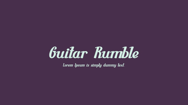 Guitar Rumble Font