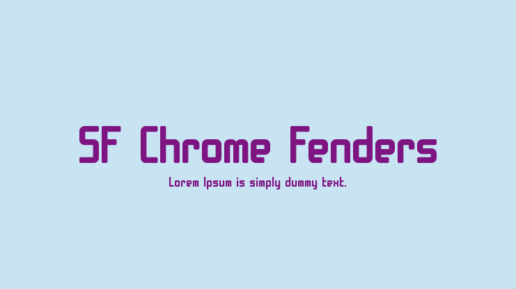SF Chrome Fenders Font Family