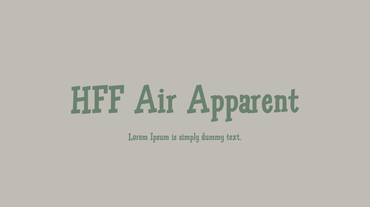 HFF Air Apparent Font