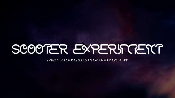 scooter experiment Font