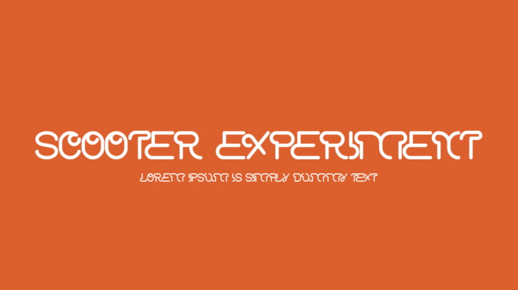 scooter experiment Font