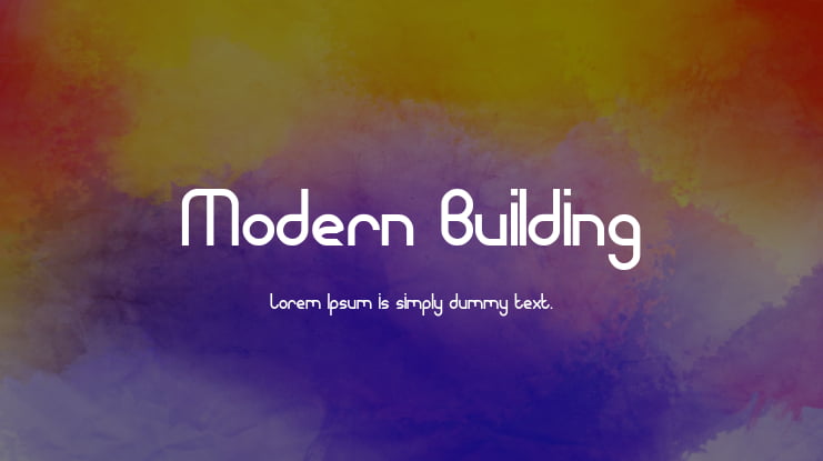 Modern Building Font