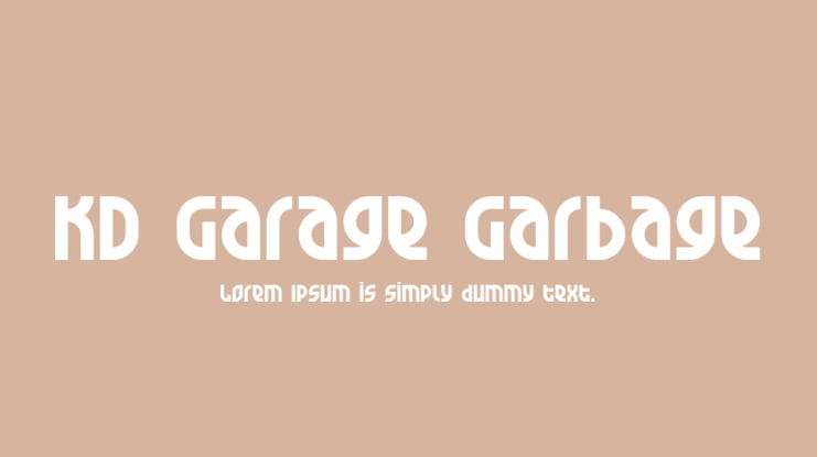 KD Garage Garbage Font