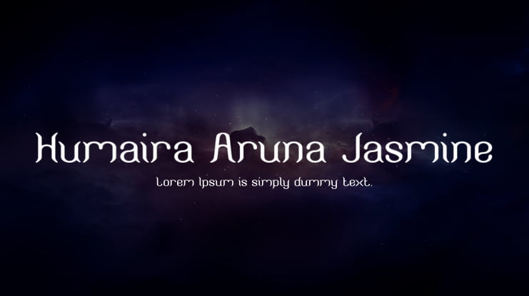 Humaira Aruna Jasmine Font Family