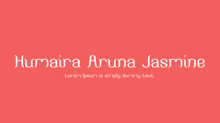 Humaira Aruna Jasmine Font Family