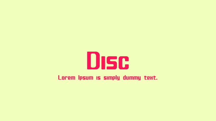 Disc Font Family