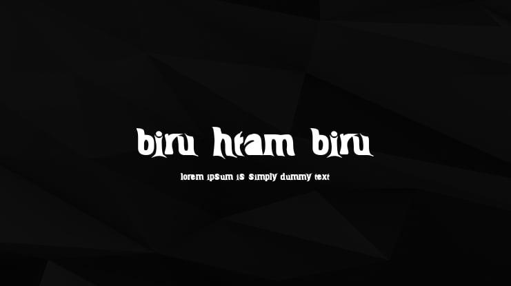 BIRU-HTAM-BIRU Font