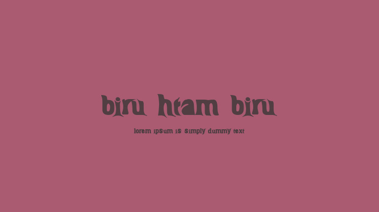 BIRU-HTAM-BIRU Font