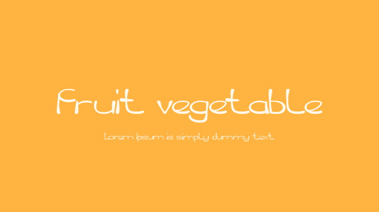 fruit vegetable Font