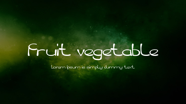 fruit vegetable Font