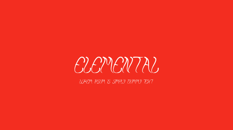 ELEMENTAL Font