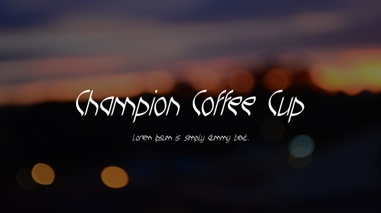 Champion Coffee Cup Font Family
