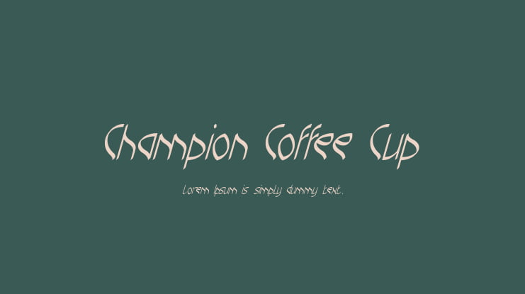 Champion Coffee Cup Font Family