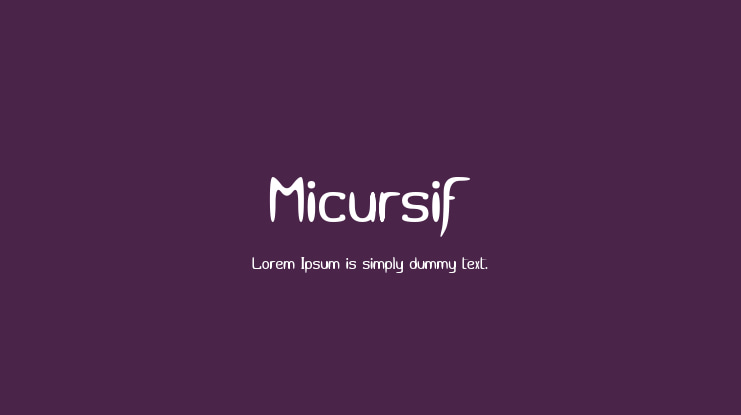 Micursif Font